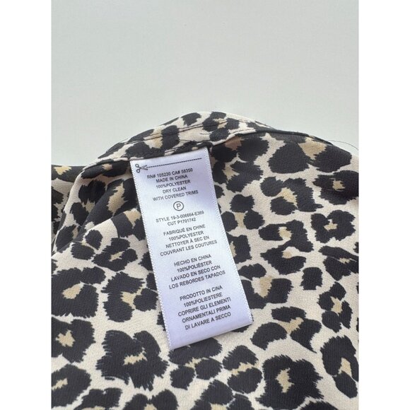 EQUIPMENT Reese Leopard Print Satin Button Up Shirt, Size M - Picture 10 of 11